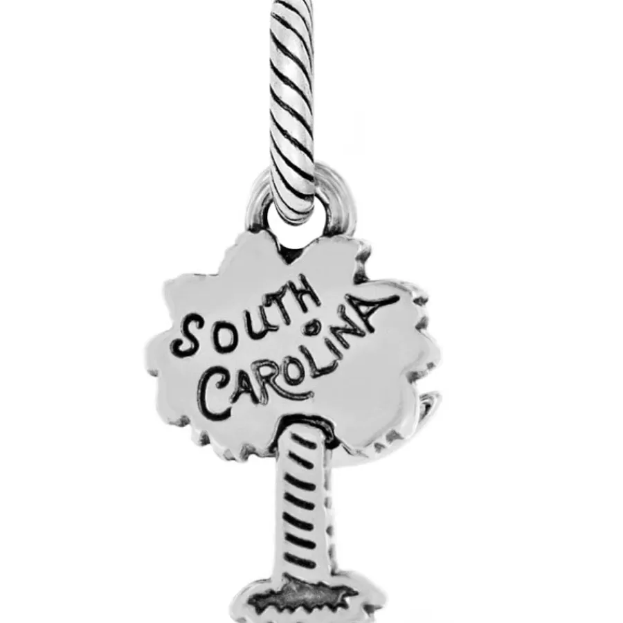 Charms>Brighton South Carolina Charm Silver-Blue