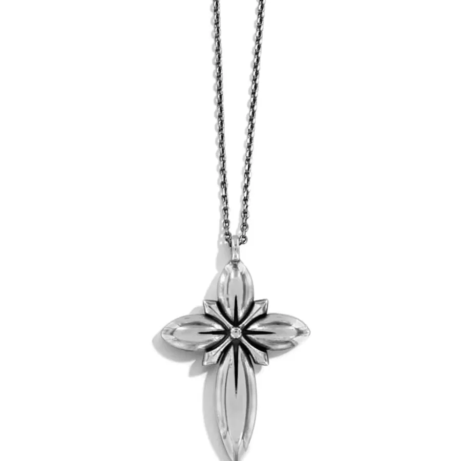 Necklaces>Brighton Spear Cross Necklace Silver