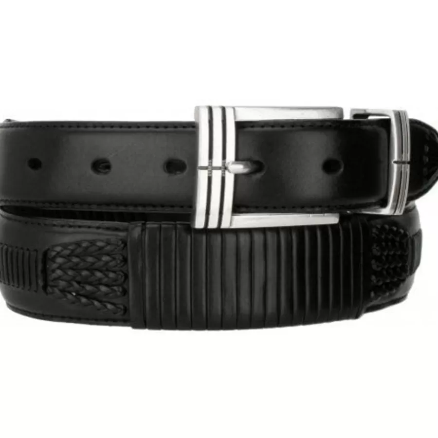 Men'S Belts & Wallets>Brighton Spencer Taper Belt Black