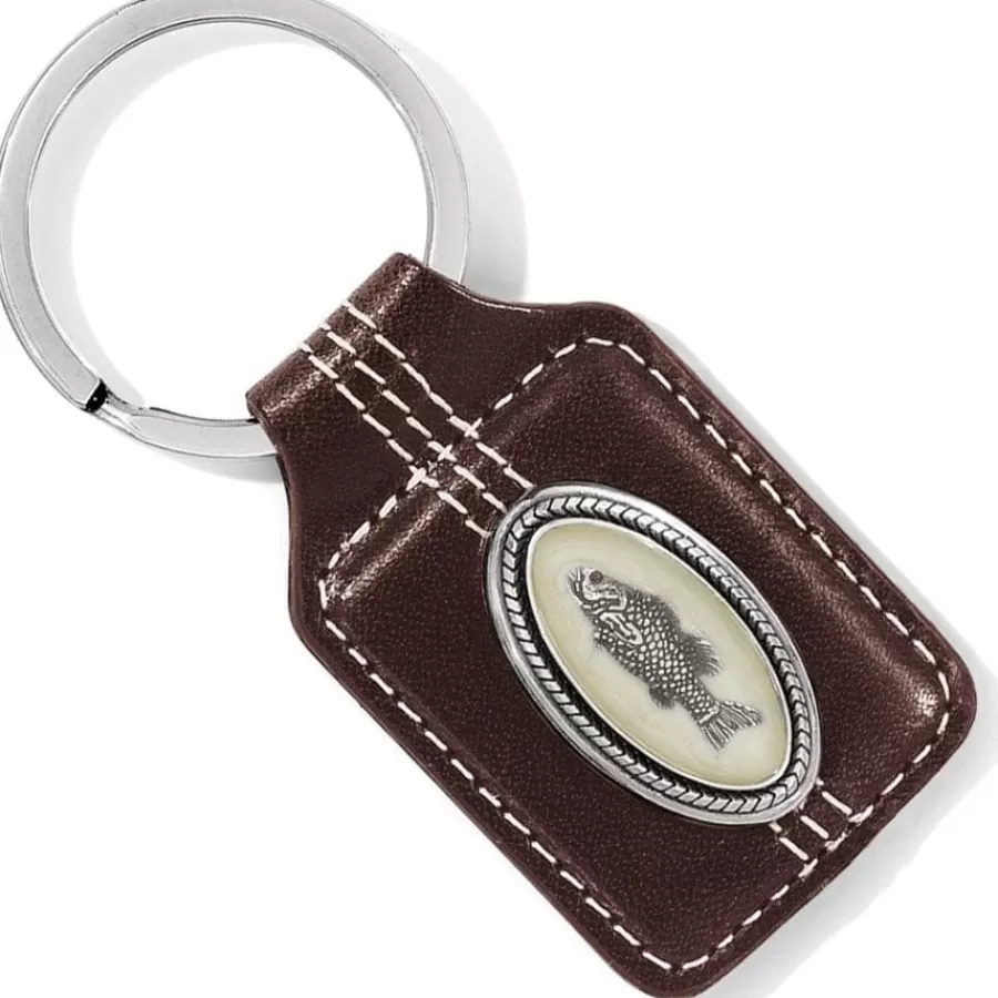 Key Fobs | Men'S Belts & Wallets>Brighton Spokane Freshwater Enamel Key Fob Brown