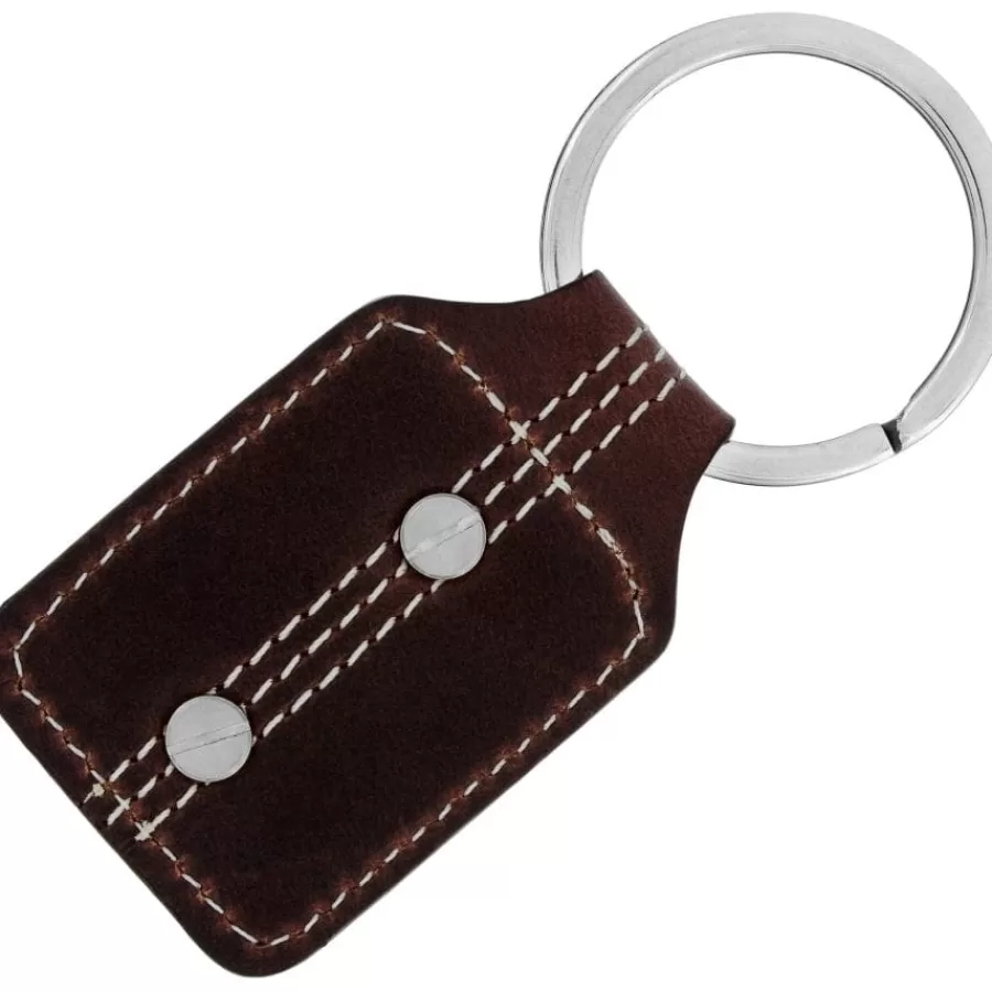 Key Fobs | Men'S Belts & Wallets>Brighton Spokane Freshwater Enamel Key Fob Brown