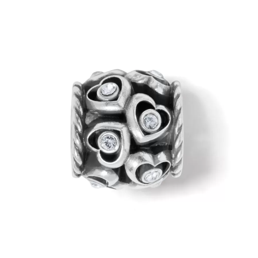 Beads & Spacers>Brighton Stolen Hearts Bead Silver