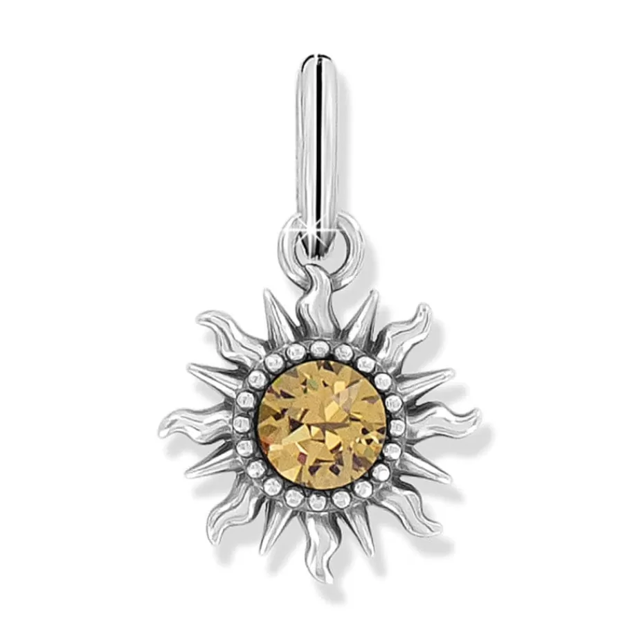 Charms>Brighton Summer Sun Charm Silver-Topaz