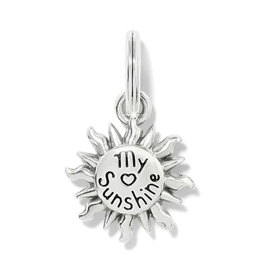 Charms>Brighton Summer Sun Charm Silver-Topaz