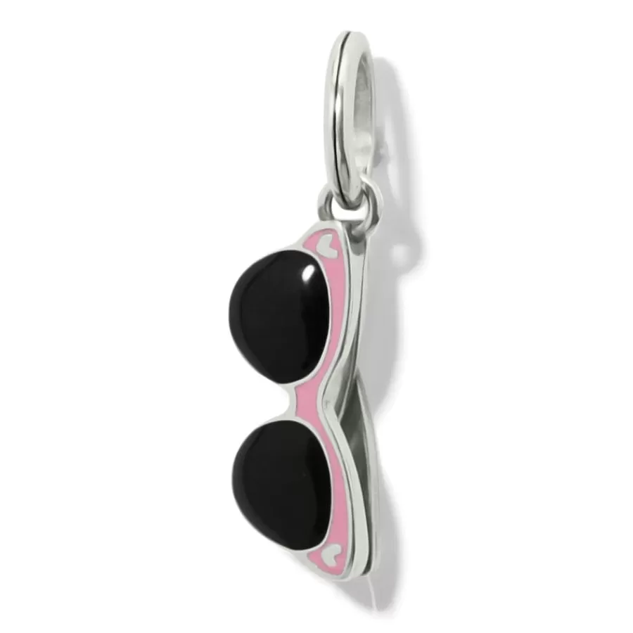 Charms>Brighton Sunglass Charm Silver-Pink