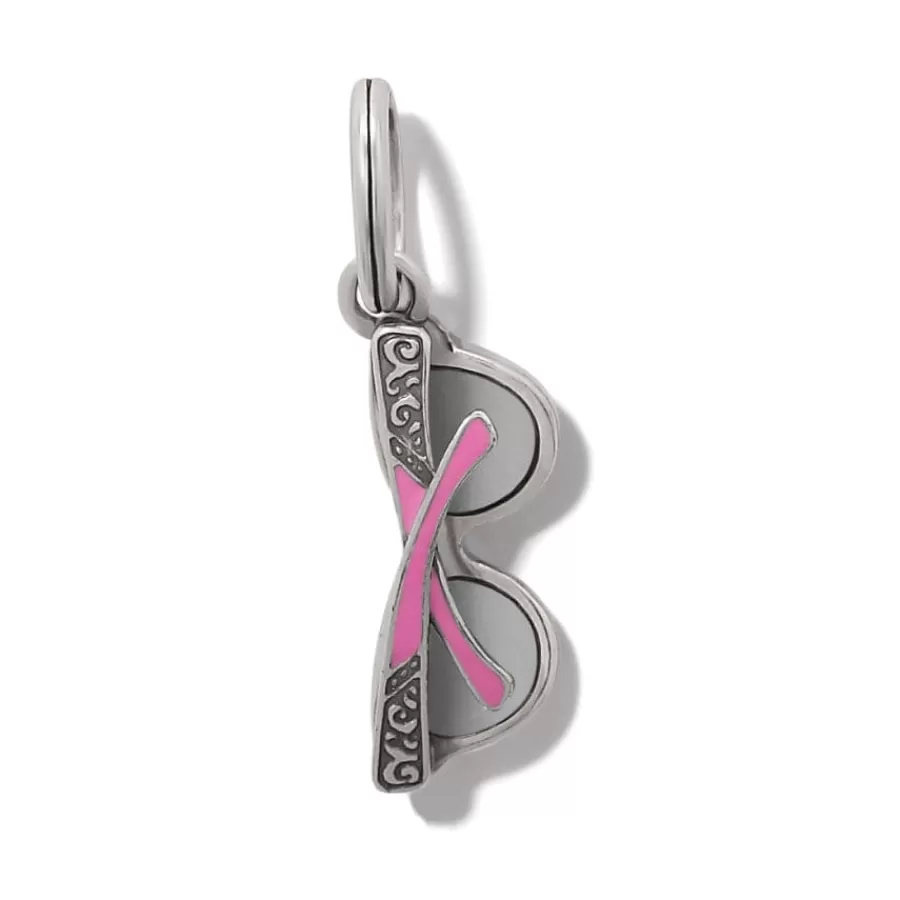 Charms>Brighton Sunglass Charm Silver-Pink