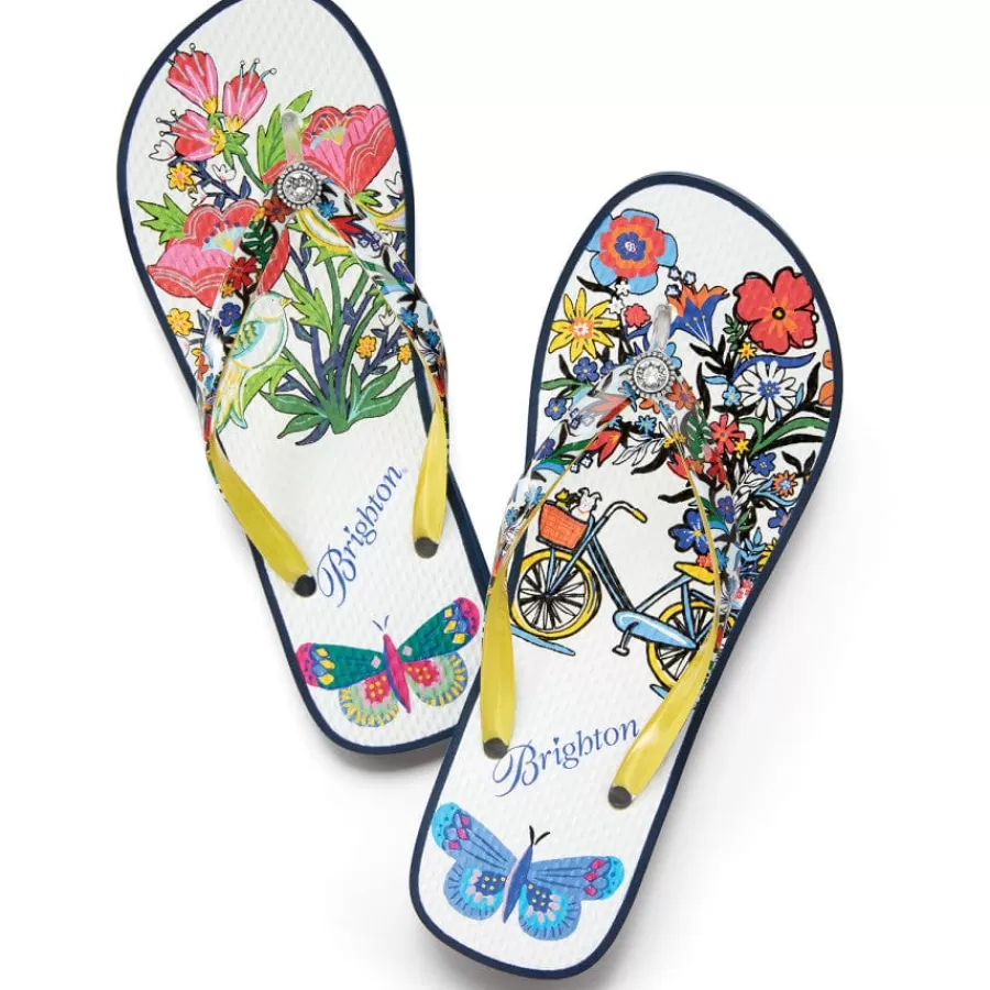 Flip Flops>Brighton Sunny Wedge Flip Flops Multi