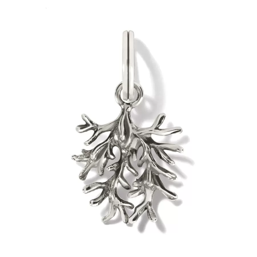 Charms>Brighton Sunset Cove Coral Charm Silver-Pearl