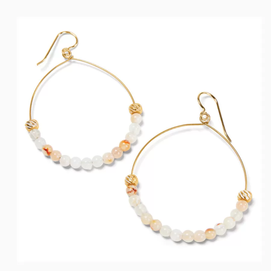 Earrings>Brighton Sunset Cove Hoop Earrings Gold-Pink