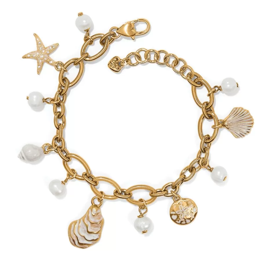 Bracelets>Brighton Sunset Cove Pearl Charm Bracelet Gold-Pearl