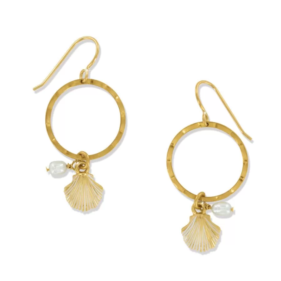 Earrings>Brighton Sunset Cove Pearl French Wire Earrings Gold-Pearl