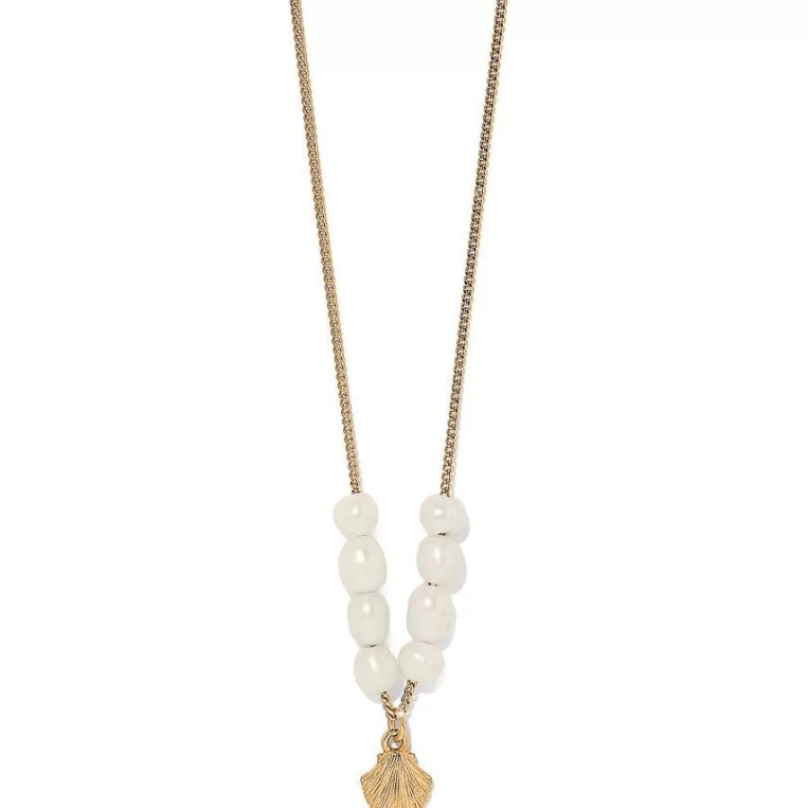 Necklaces>Brighton Sunset Cove Pearl Necklace Gold-Pearl