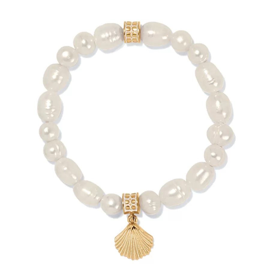 Bracelets>Brighton Sunset Cove Pearl Stretch Bracelet Gold-Pearl