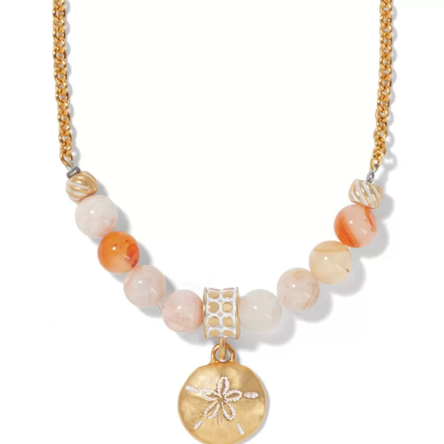 Necklaces>Brighton Sunset Cove Short Necklace Gold-Pink