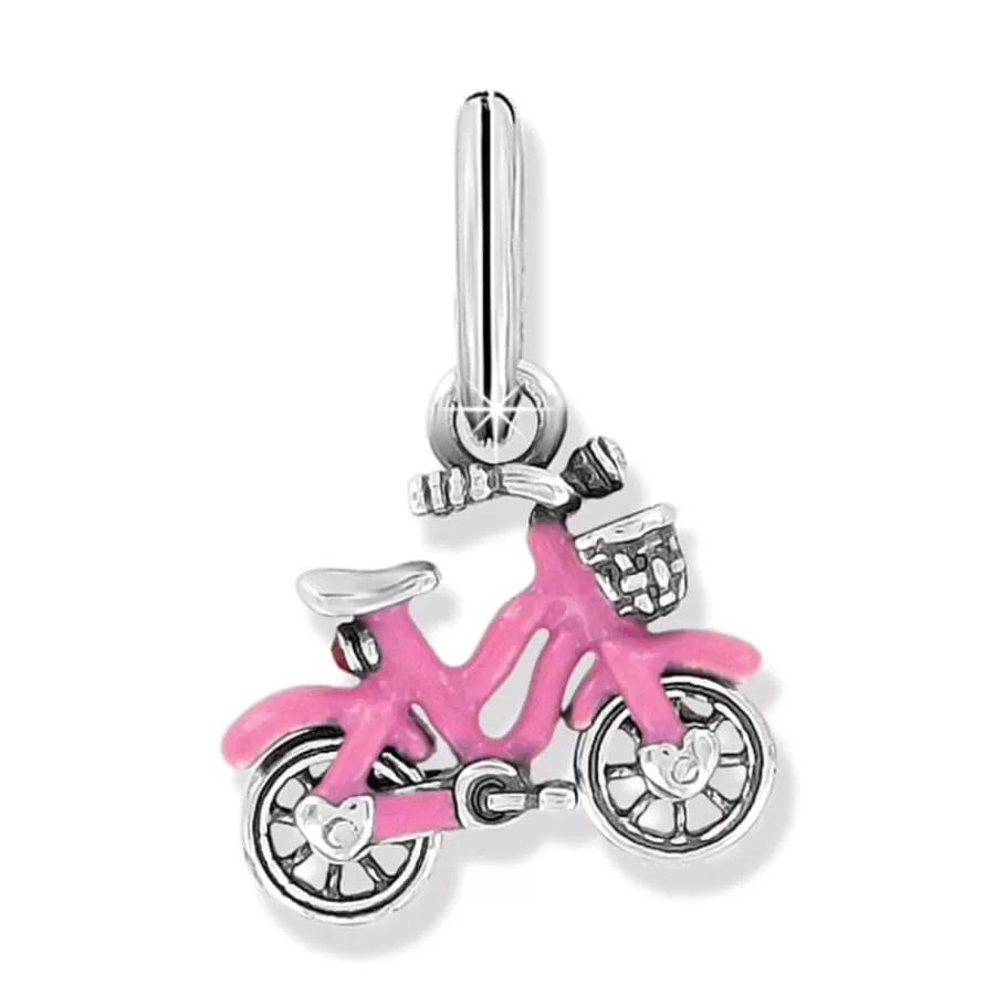 Charms>Brighton Sweet Ride Charm Silver-Pink