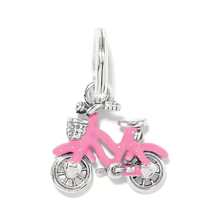 Charms>Brighton Sweet Ride Charm Silver-Pink