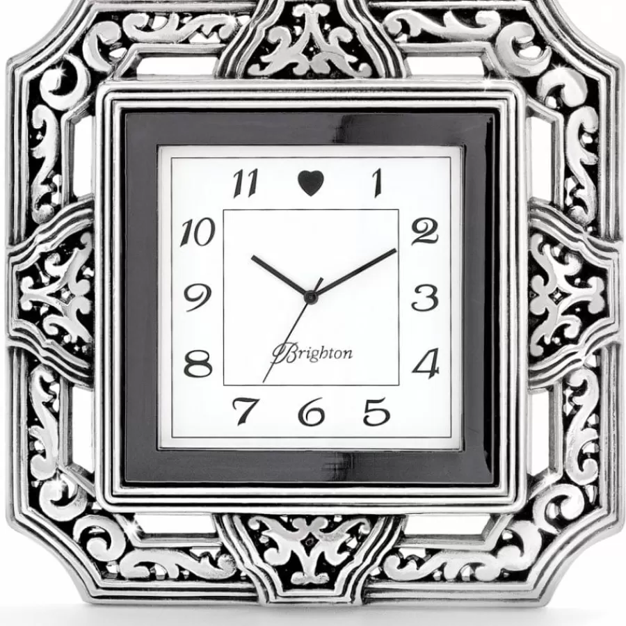 Office & Clocks>Brighton Tango Square Clock Silver