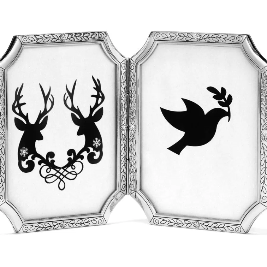 Frames>Brighton Tapestry Double Frame Silver