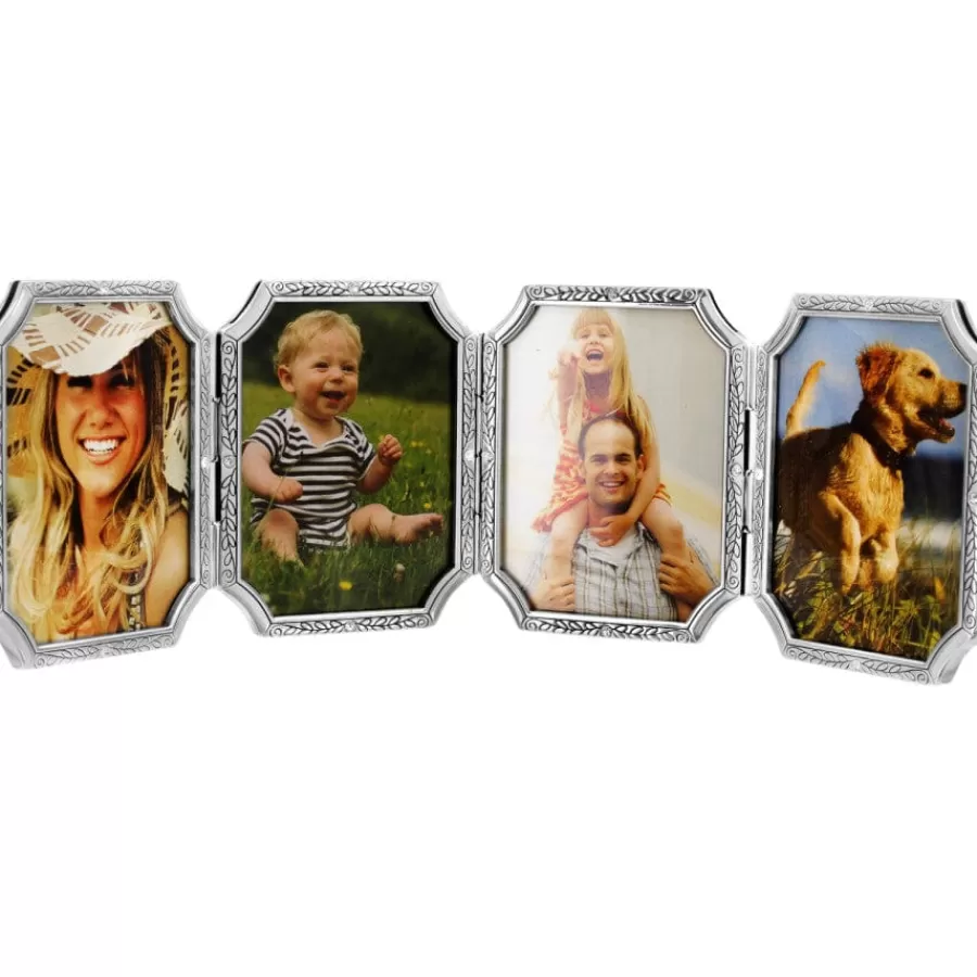 Photo Lockets | Frames>Brighton Tapestry Four-Picture Frame Silver