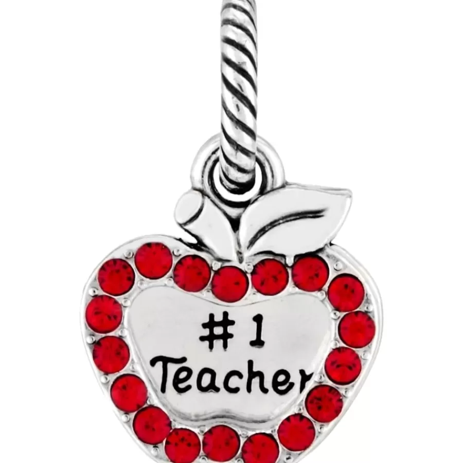 Charms>Brighton Teacher Charm Silver-Red