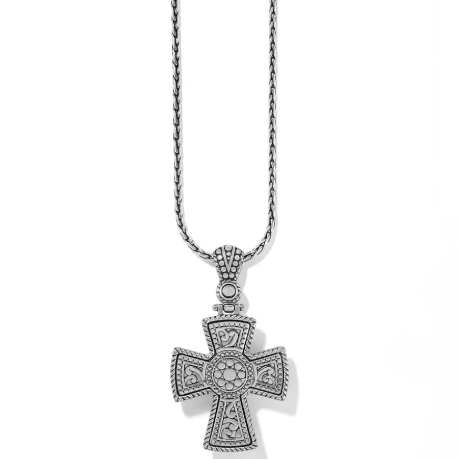 Necklaces>Brighton Temple Cross Necklace Silver-Gold