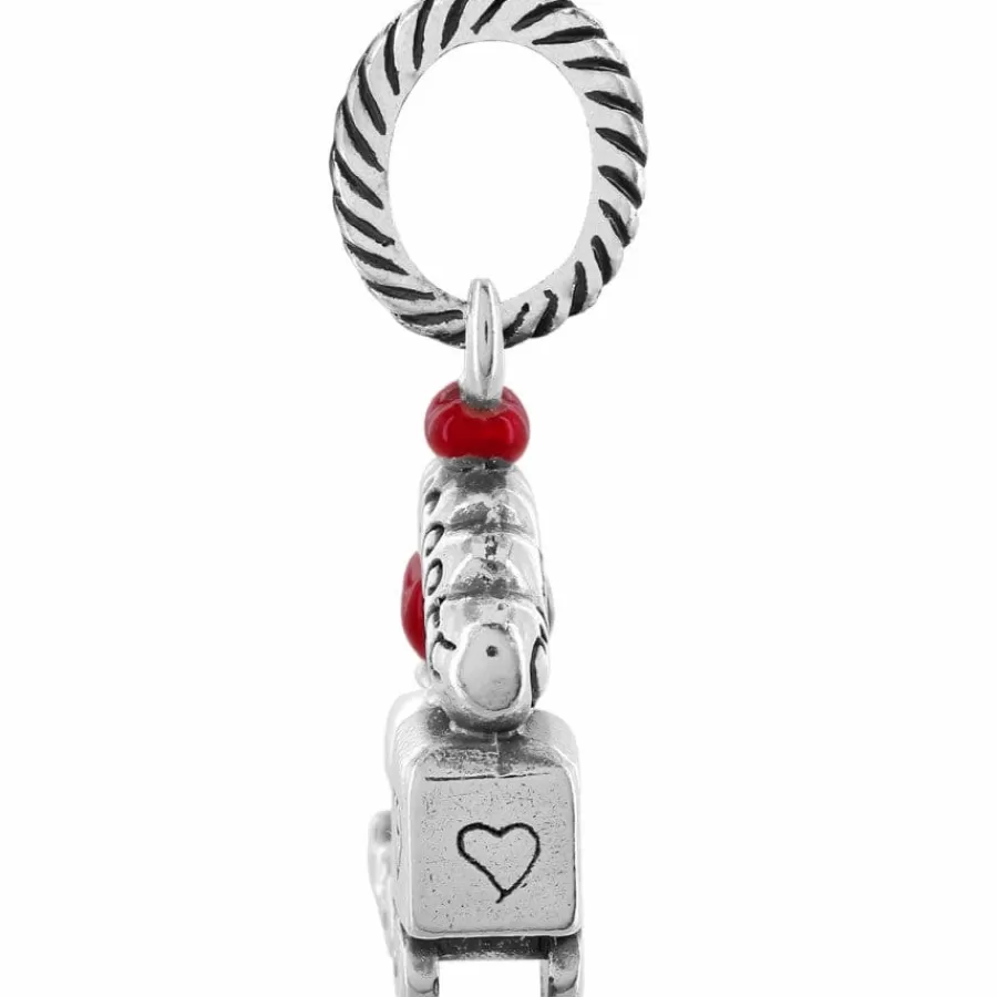 Charms>Brighton Tennessee Charm Silver-Red