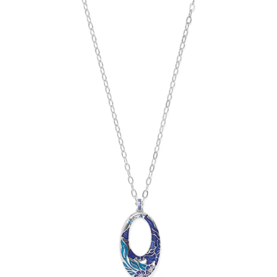 Necklaces>Brighton Terra Blue Hoop Necklace Silver-Blue