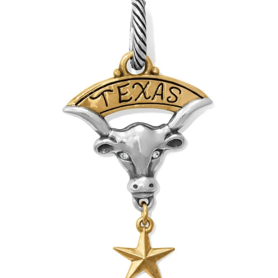 Charms>Brighton Texas Longhorn Charm Silver-Gold