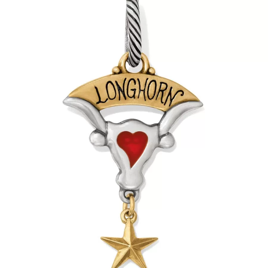 Charms>Brighton Texas Longhorn Charm Silver-Gold