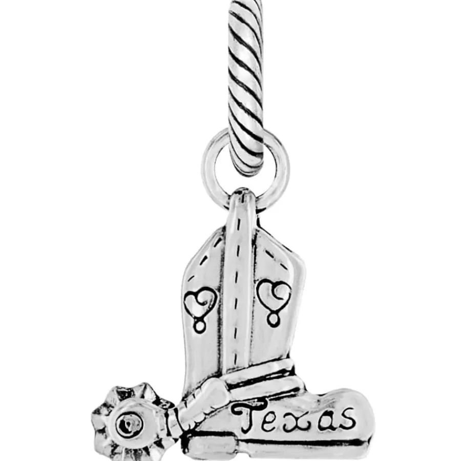 Charms>Brighton Texas State Charm Silver