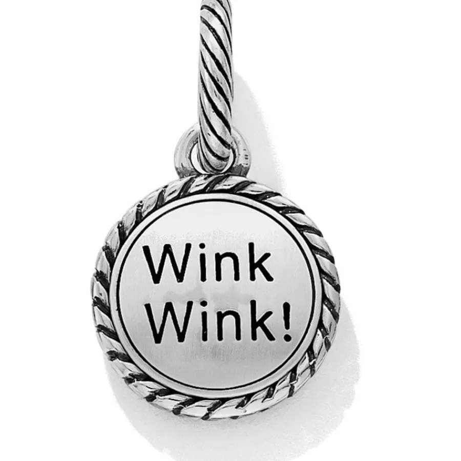 Charms>Brighton Text Me Wink Charm Silver