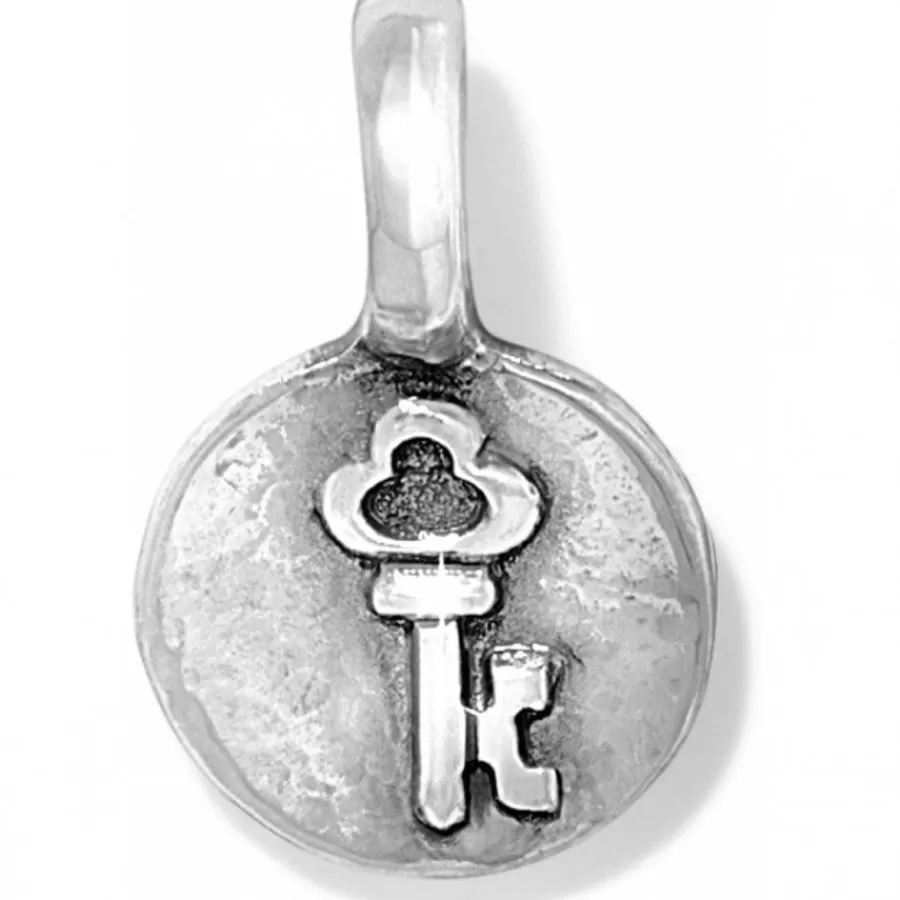 Charms>Brighton Token Key Charm Silver