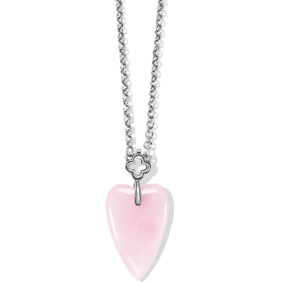 Necklaces>Brighton Toledo With Love Rose Quartz Necklace Pink