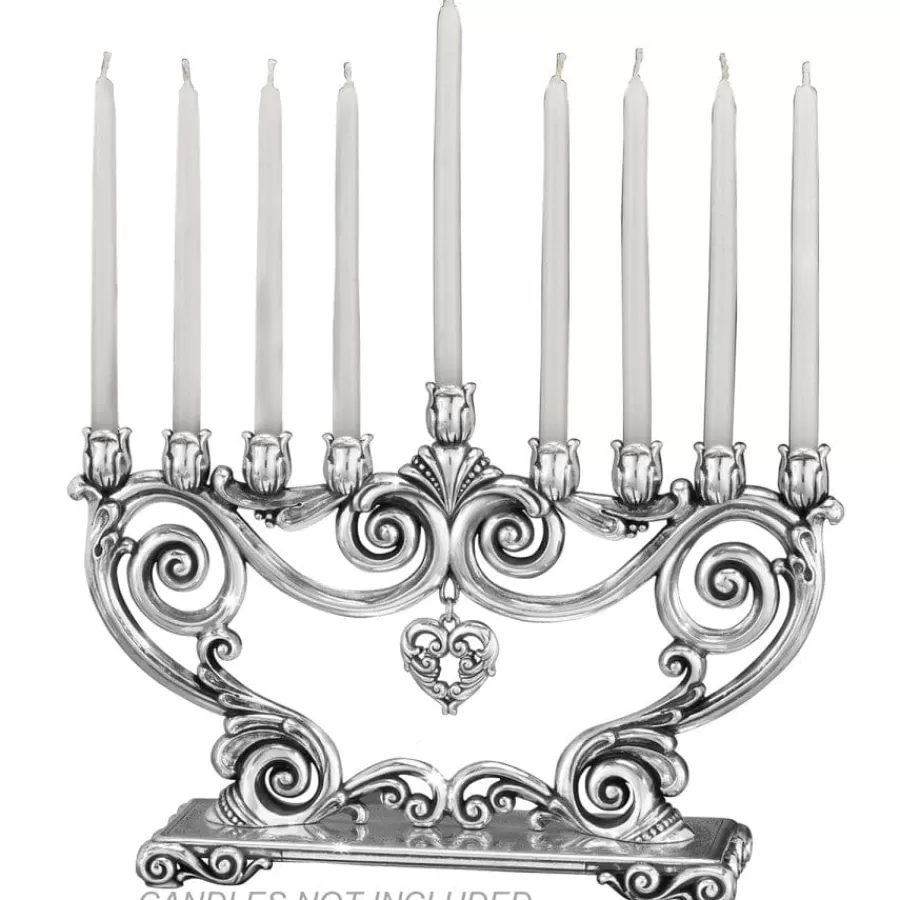 Office & Clocks>Brighton Tradition Scroll Menorah Silver