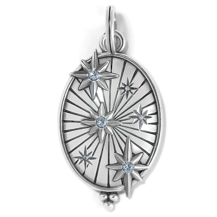 Charms>Brighton Treasured Starry Amulet Silver-LightSapphire