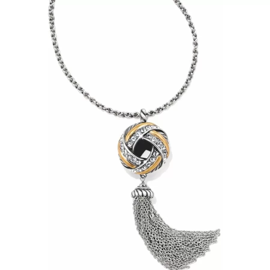 Necklaces>Brighton Tres Twist Long Necklace Silver-Gold