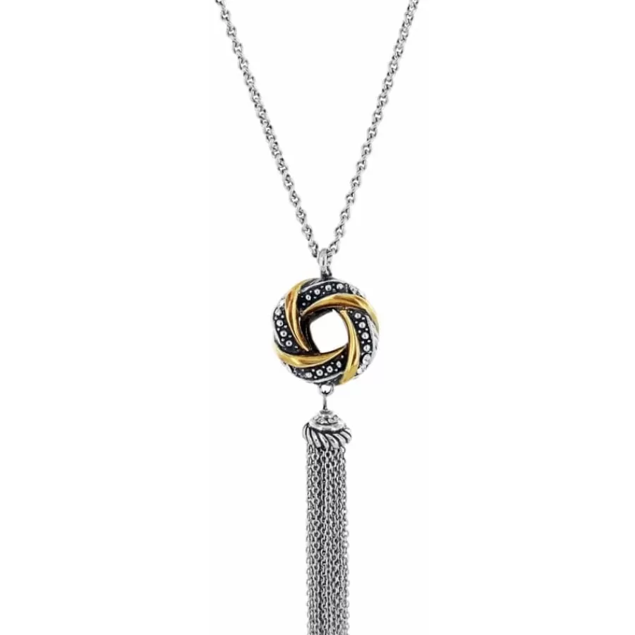 Necklaces>Brighton Tres Twist Long Necklace Silver-Gold