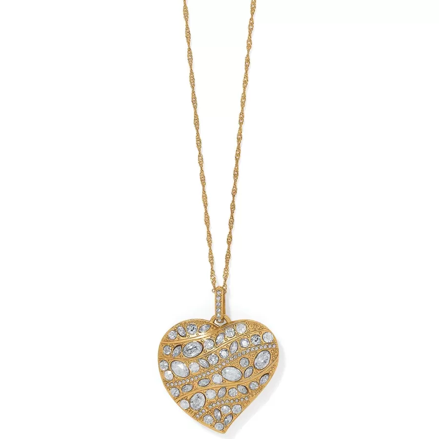 Necklaces>Brighton Trust Your Journey en Convertible Reversible Large Heart Necklace Gold