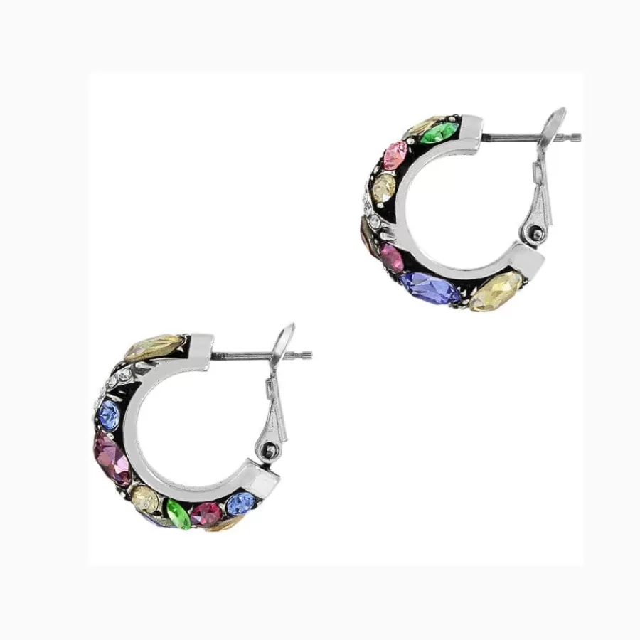 Earrings>Brighton Trust Your Journey Hoop Earrings Silver-PastelMulti