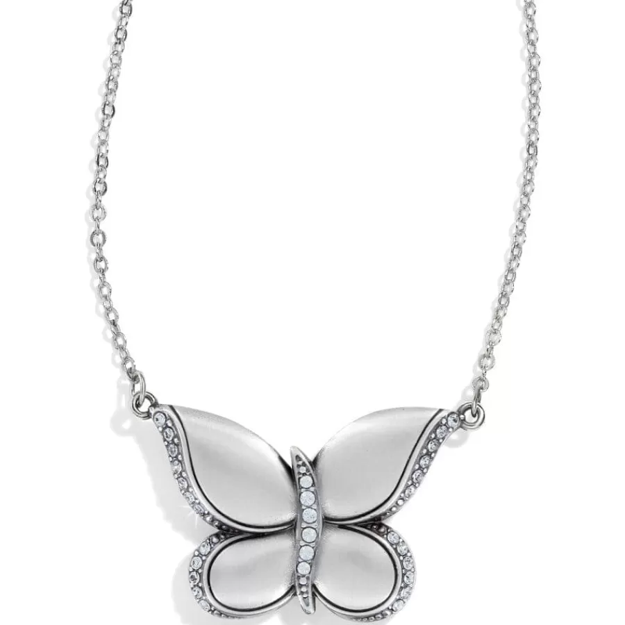 Necklaces>Brighton Trust Your Journey Reversible Butterfly Necklace Silver-PastelMulti