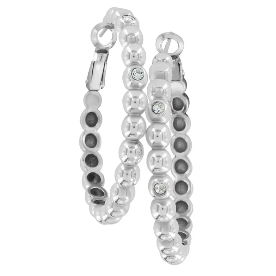 Earrings>Brighton Twinkle Granulation Large Hoops Silver