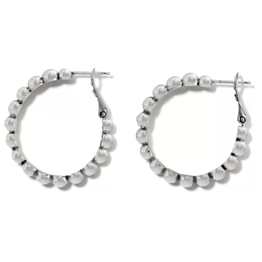 Earrings>Brighton Twinkle Granulation Medium Hoops Silver