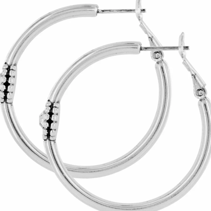 Earrings>Brighton Twinkle Medium Hoop Post Earrings Silver