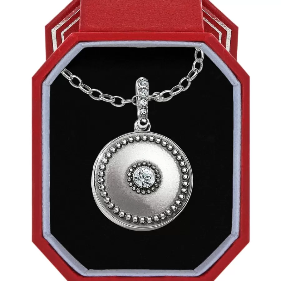 Photo Lockets>Brighton Twinkle Small Round Locket Necklace Box Set Silver