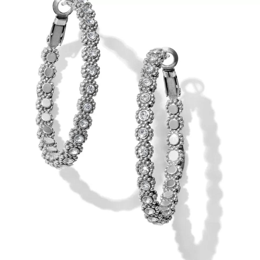 Earrings>Brighton Twinkle Splendor Medium Hoop Earrings Silver