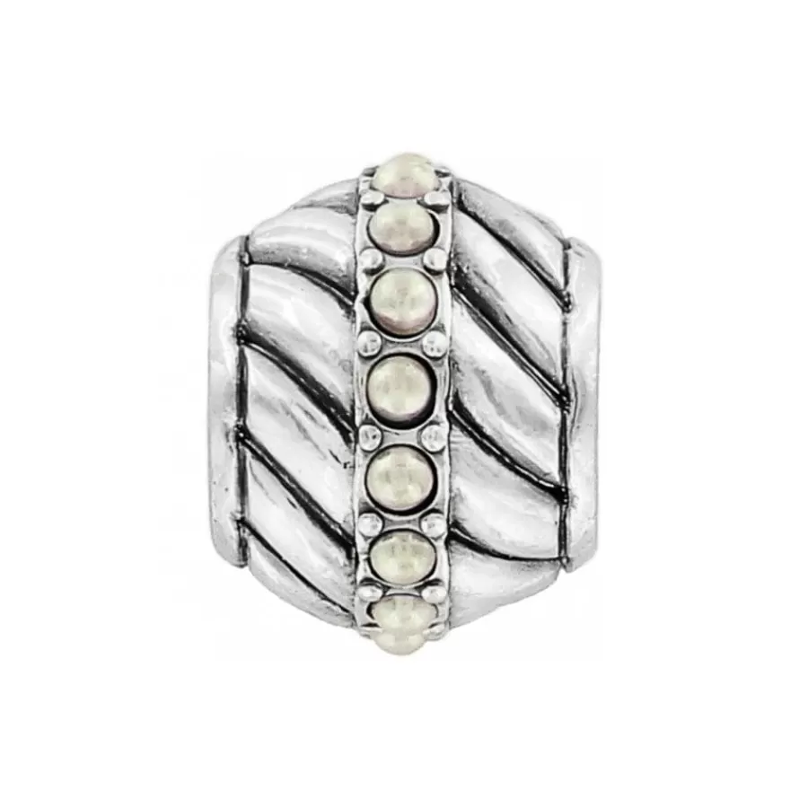 Beads & Spacers>Brighton Twist Bead Silver-Pearl