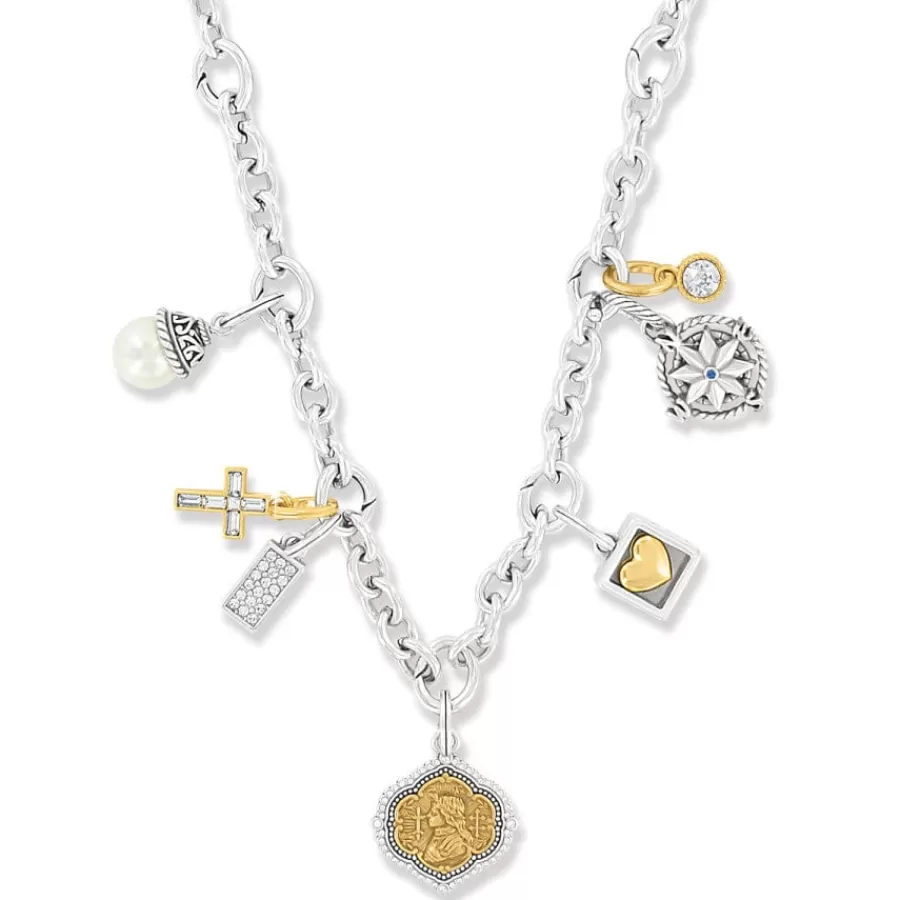 Ready-To-Wear Charm Sets>Brighton Two Toned Amulet Charm Necklace Silver-Gold