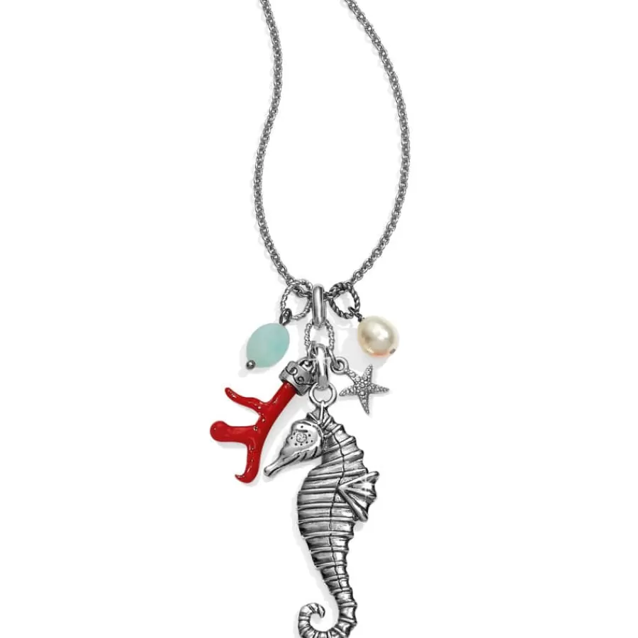 Necklaces>Brighton Under The Sea Convertible Necklace Silver-Pearl