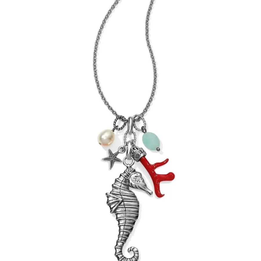 Necklaces>Brighton Under The Sea Convertible Necklace Silver-Pearl