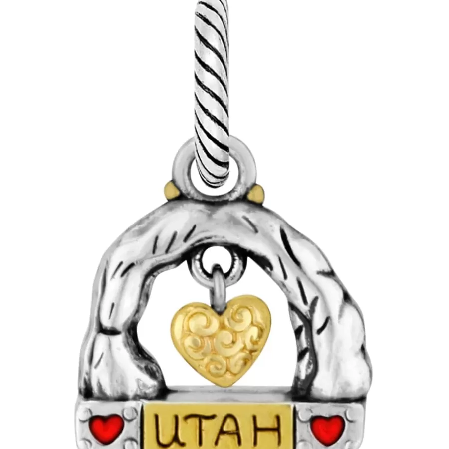 Charms>Brighton Utah Charm Silver-Gold